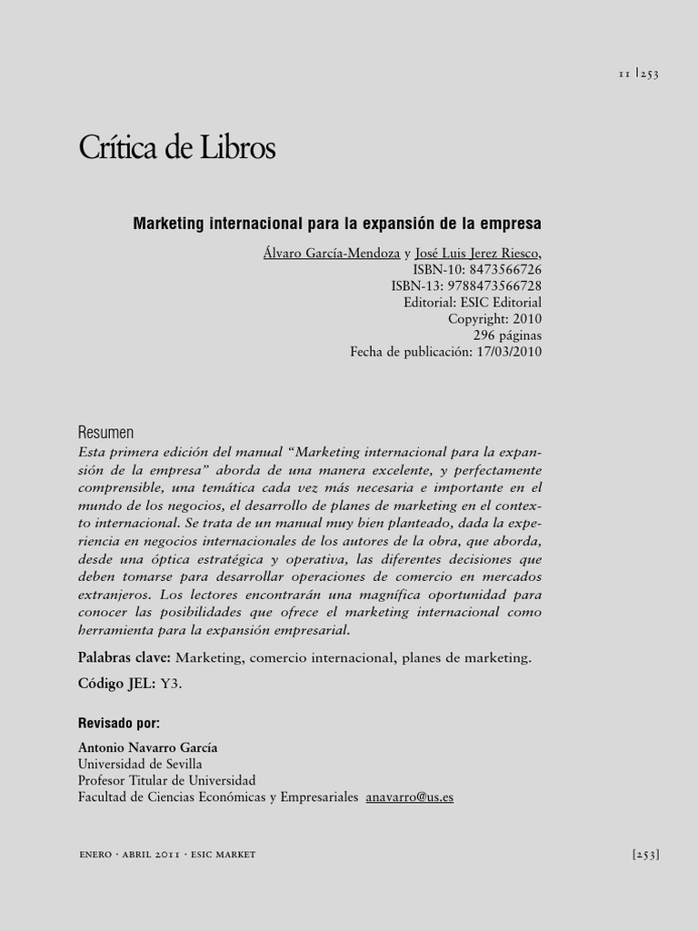 Marketing Internacional para La Expansión de La Empresa | PDF ...