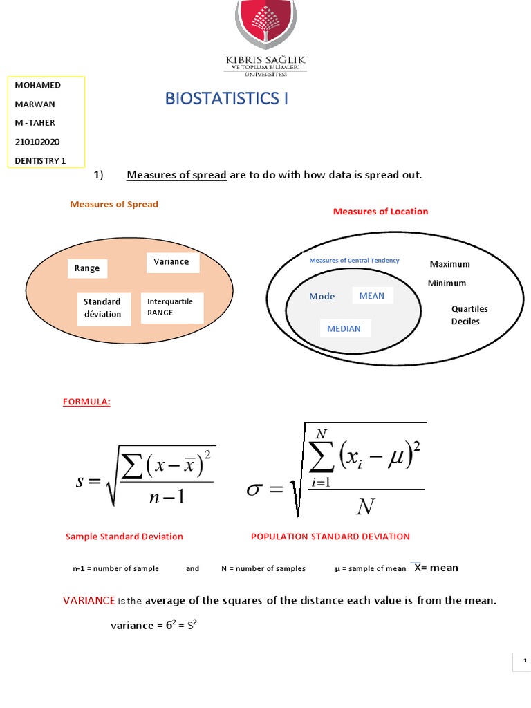 What Is Standard Deviation In Biostatistics