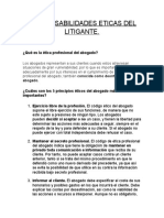 Ética del litigante: principios y responsabilidades