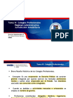 Tema IV- Colegios Profesionales y Reìgimen Administrativo Jurisdiccioìn Inmobiliaria(1)