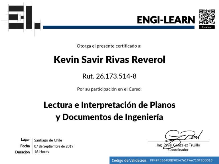 Certificado de Lectura de Planos | PDF