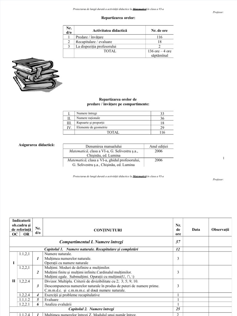 proiectarea de lunga durata la dezvoltarea personala clasa 9