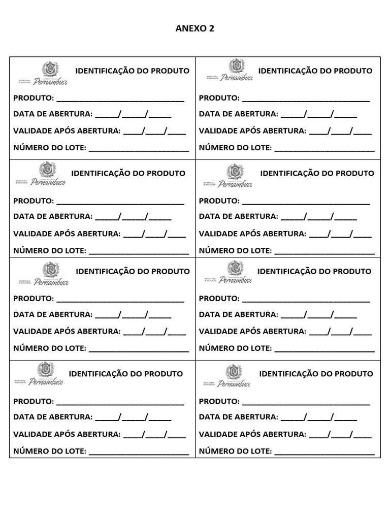 Identificação Do Produto Aberto | PDF