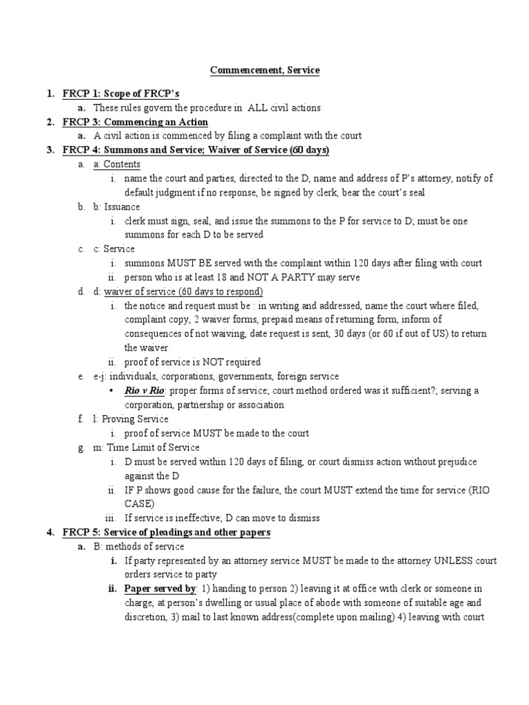 KP FRCP Fall Civ Pro PDF Deposition (Law) Federal Rules Of Civil