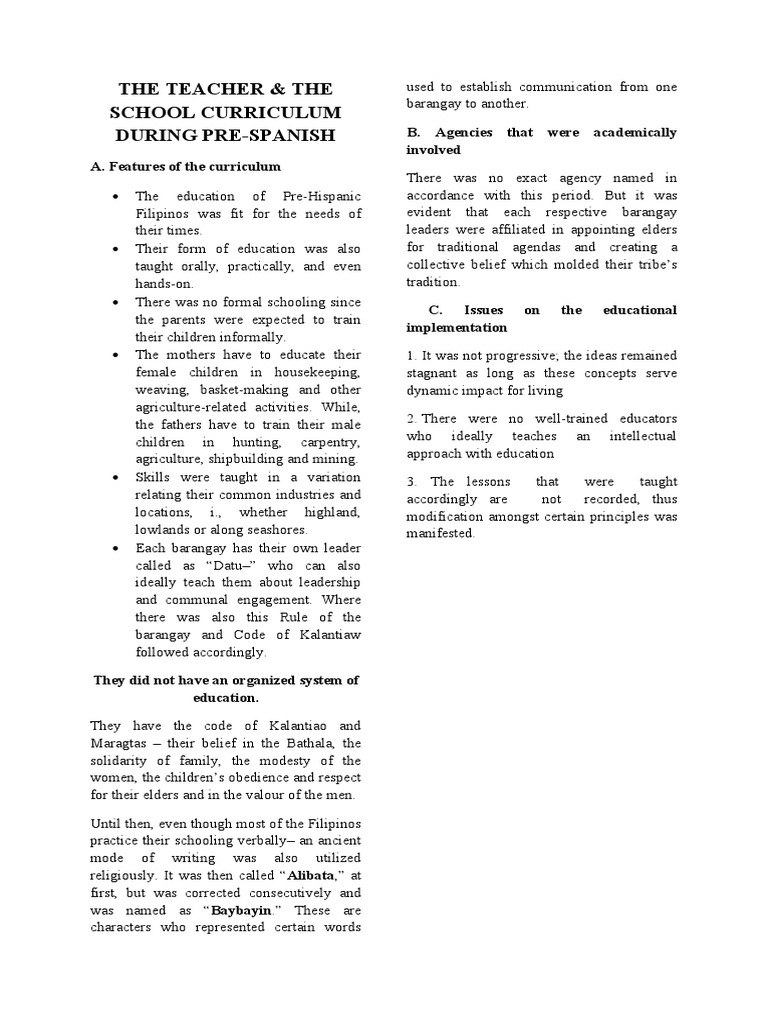 The Teacher and The School Curriculum Notes | Download Free PDF ...