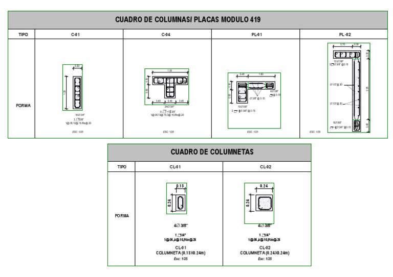 Cssp001 419 00 Columnas y Columnetas | PDF