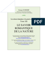 Gusdorf - Le Savoir Romantique de La Nature