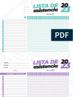 Plantilla de Asistencia 2023 Gratis