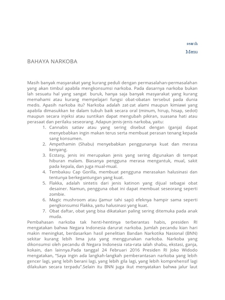 Bahaya Narkoba | PDF