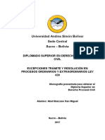 2017-029m-Dpc-Amsm Excepciones Trámite y Resolución en Procesos Ordinarios Ley 439