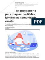 Modelo de Questionario para Mapear Perfil Das Familias Na Comunidade Escolar