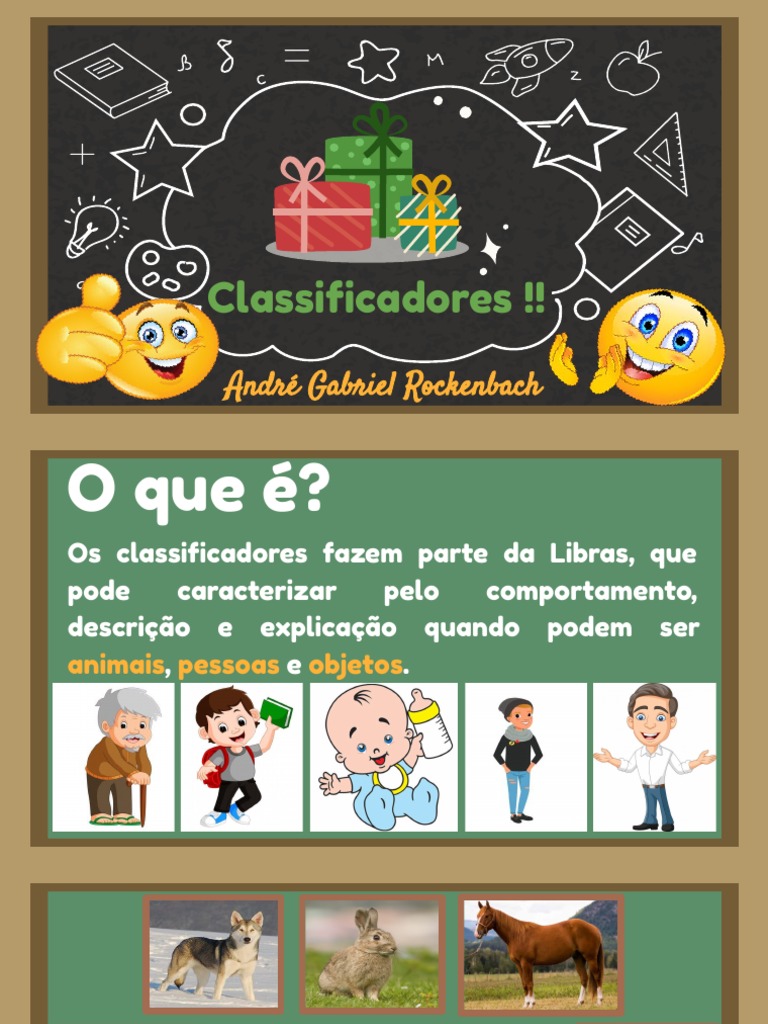 Classificadores em Libras: Conceitos e Exemplos | PDF