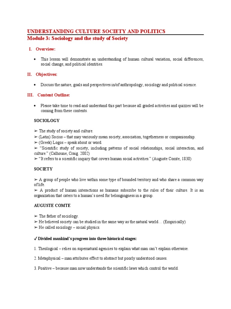 Sociology: Understanding Society and Culture | PDF | Sociology | Society