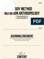 Study Method of Nutrition Anthropology