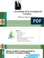 Metodología de La Investigación Científica: MBA Ing. Hugo Cana Paullo