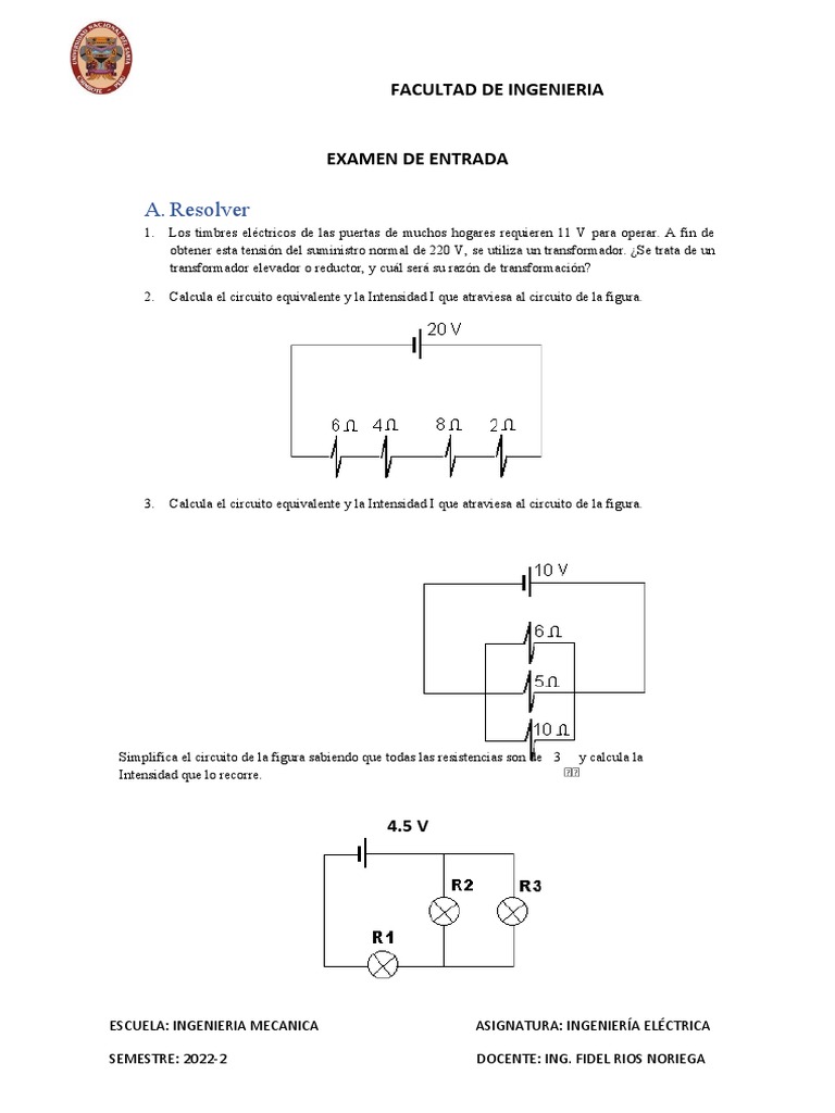 Examen de Entrada Albert Jeremy Briones Prado PDF Corriente