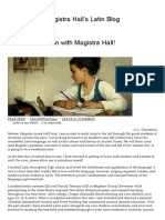 Magistra Hall's Latin Blog