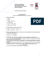 Lista 1 - Integrais Indefinidas - Regras