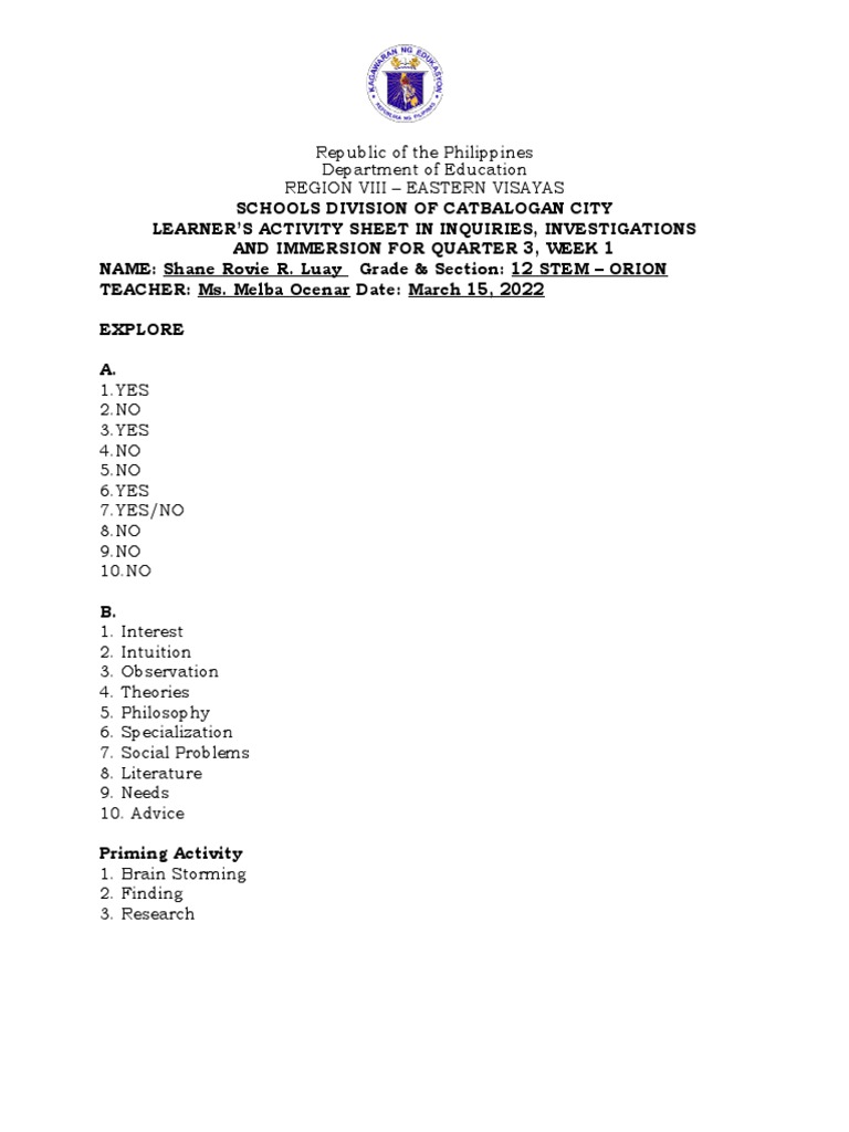 3is WEEK 1 8 LUAY IMMERSION | PDF | Sampling (Statistics) | Plagiarism