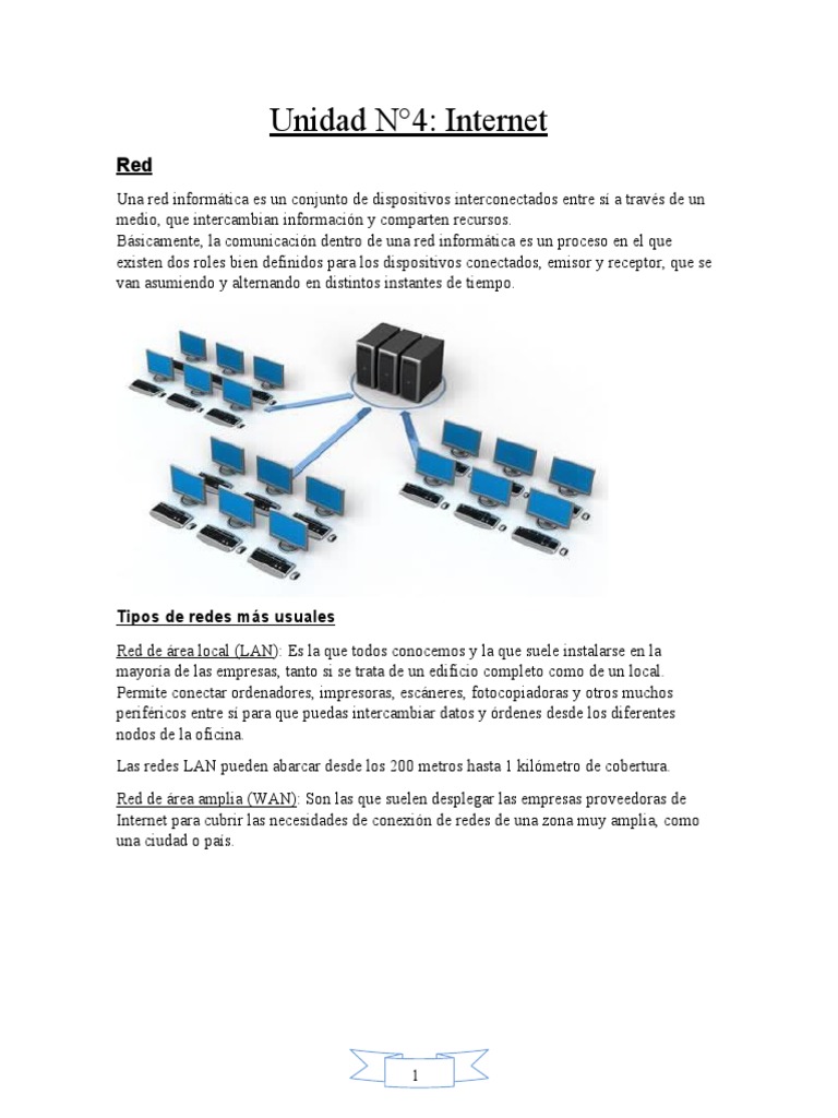 Tipos y características de redes Internet | PDF | Chat en linea | Red ...