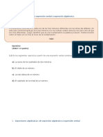 Actividad3 - Introducción A Las Matemáticas. Expresiones Algebraicas