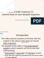 Second Order Responses 11 - Tutorial Sheet On Over Damped Responses Annotatiion