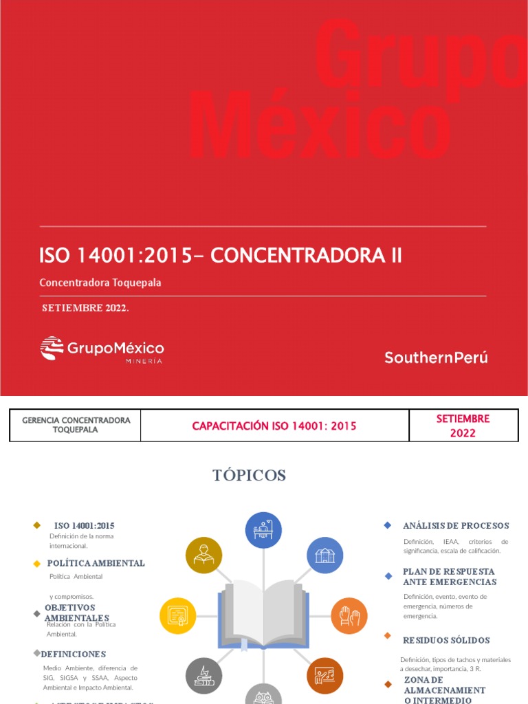 Capacitación ISO 14001 | PDF | Contaminación | Entorno natural
