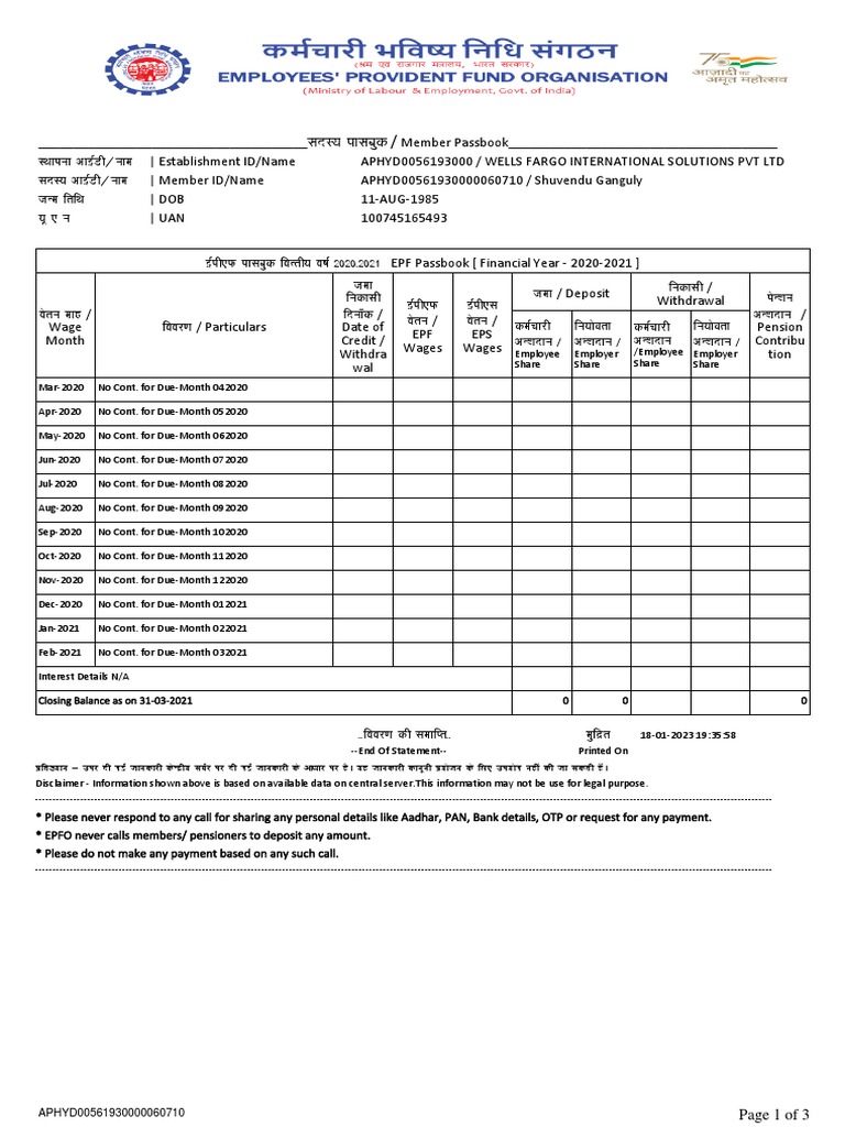 APHYD00561930000060710 New | PDF | Employee Relations | Personal Finance