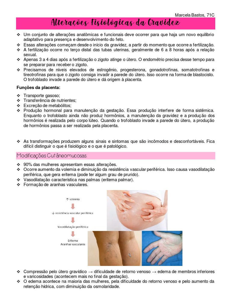 Alterações Fisiológicas Da Gravidez | PDF | Gravidez | Coração