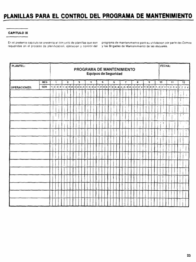 Formatos de Mantenimiento Industrial