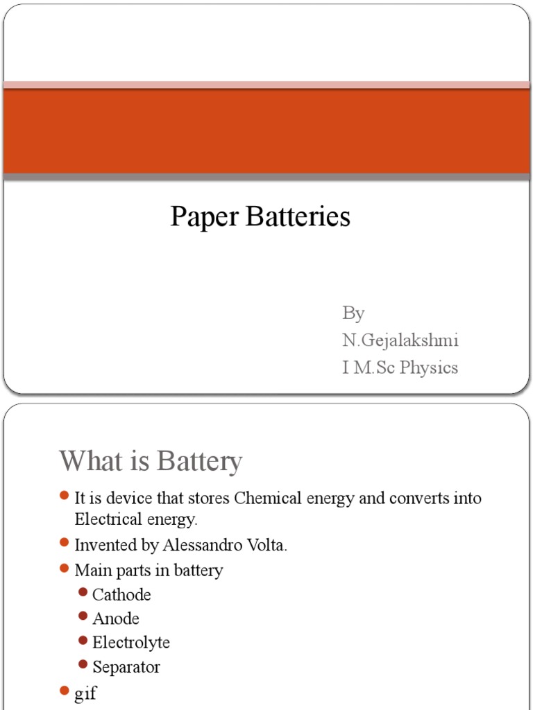 Paper Batteries PDF