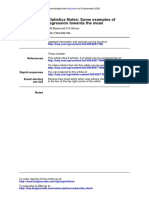 Examples of Regression Toward The Mean