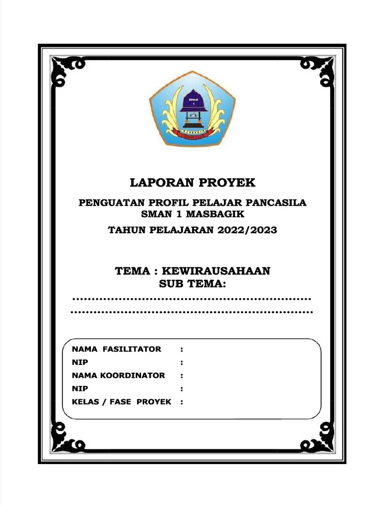 Laporan Proyek P5 Kewirausahaan 2022 | PDF | Seni