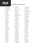 Spelling Bee Word List 8th