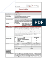 Course Outline for Strength of Material