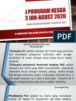 Capaian Program Kesga Dan Gizi Jan-Agust 2020