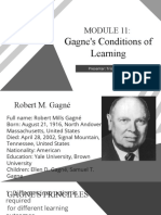 MODULE 11 Gagne's Conditions of Learning