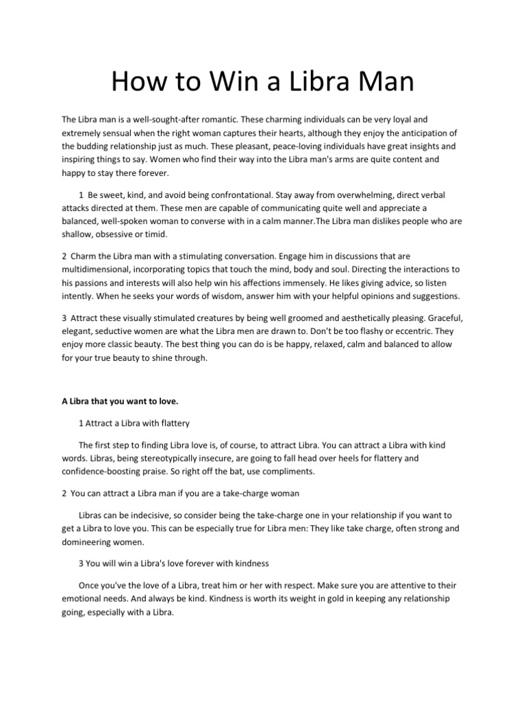 How to attract a libra man through text