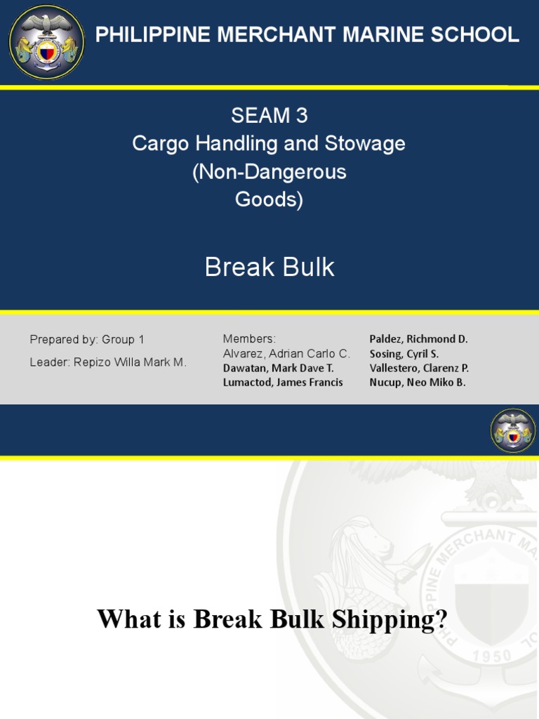 Break Bulk Shipping Basics | PDF | Cargo | Water Transport