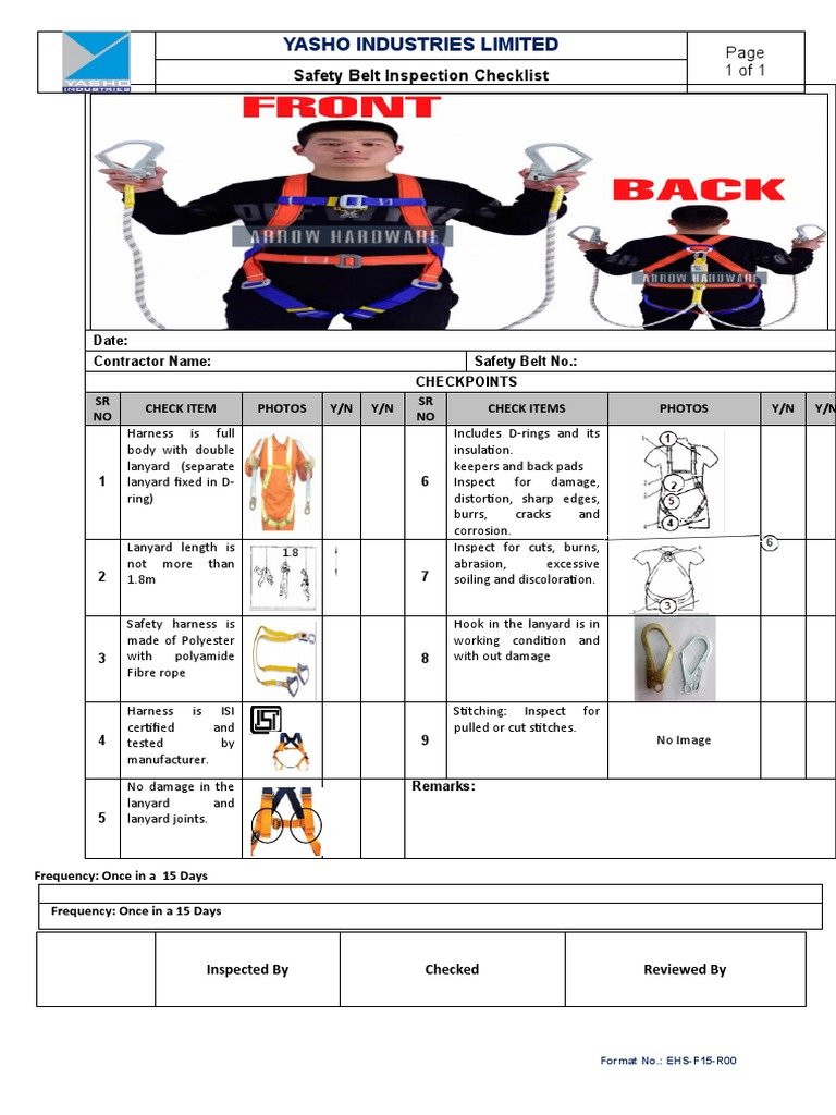 Safety Belt | PDF | Manufactured Goods