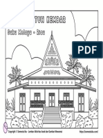 Mewarnai Sketsa Rumah Adat Riau