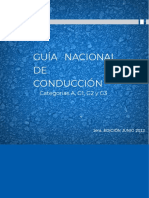 GUÍA NACIONAL DE CONDUCCIÓN Categorías A, G1, G2 y G3