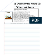 Writing Clinic Creative Writing Prompts 11 Summer Fun Activities Games 5844