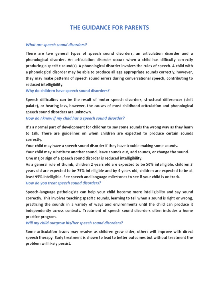 Understanding Articulation Disorders | PDF | Speech | Human Voice