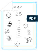 Weather Activities for Kids - Match Pictures, Complete Sentences & Color Weather Zones