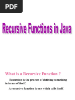 Recursive Functions