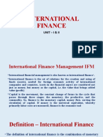 Unit-I - International Finance - Unit - I