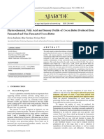 Physicochemical, Fatty Acid, and Sensory Profile of CB (OK)