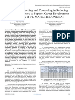 Analysis of Coaching and Counseling in Reducing Gap of Competency To Support Career Development (Case Study at PT. MAHLE INDONESIA)