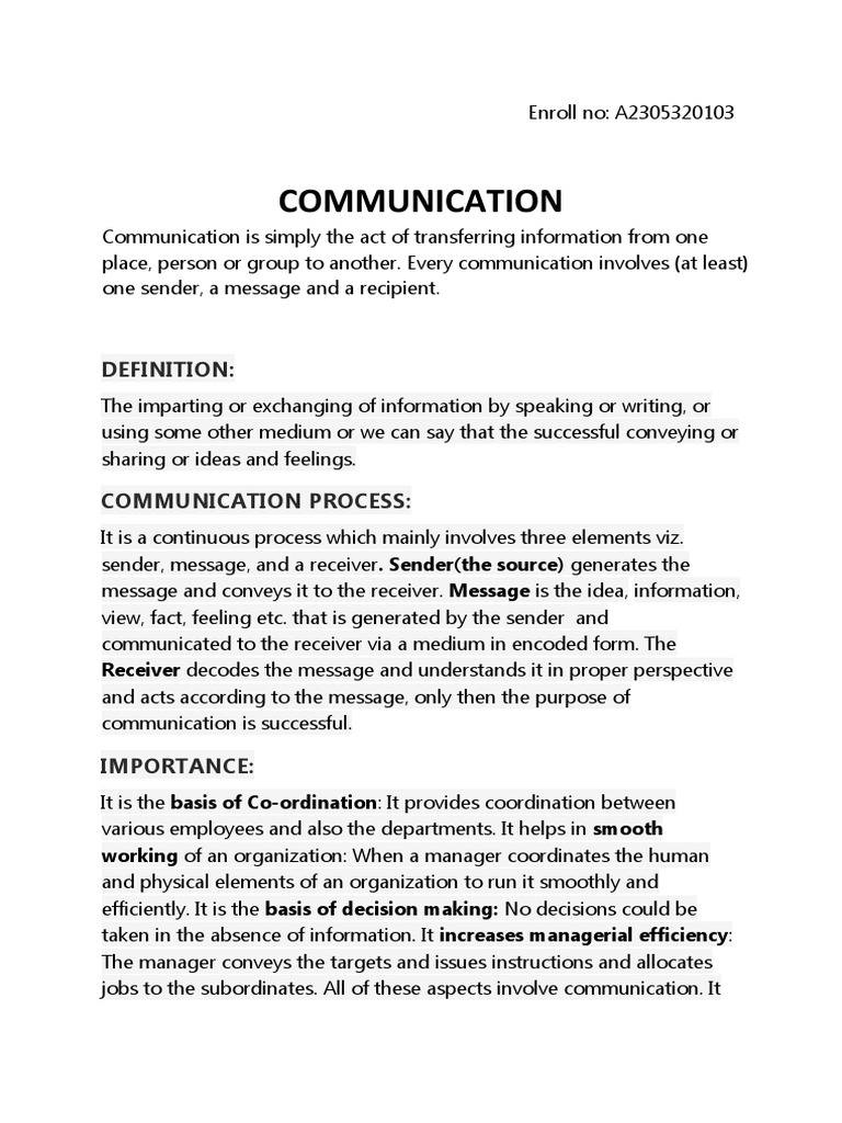 Functional Communication Definition